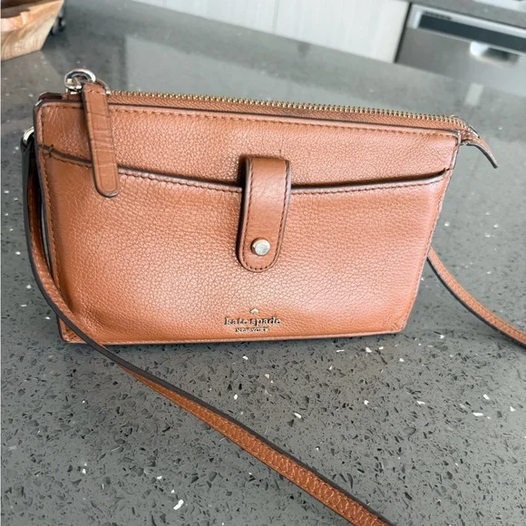 kate spade Brown Pebbled Leather Crossbody - Picture 2 of 7